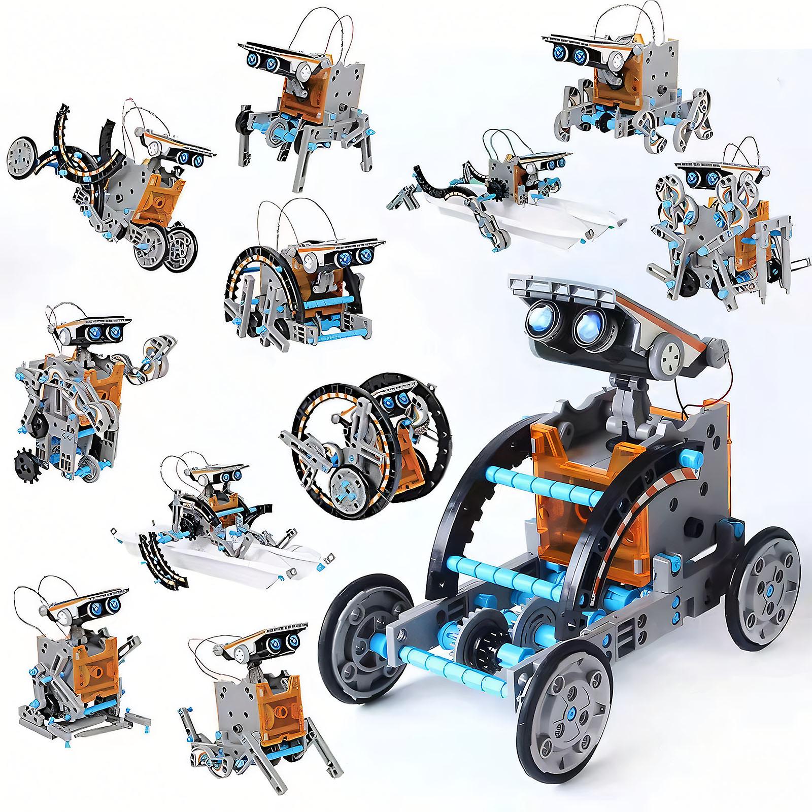 13-In-1 STEM教育DIYソーラーロボット玩具子供のための科学キットの構築