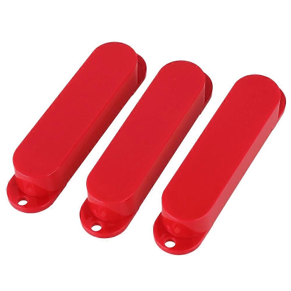 3st stängd plast enda spole gitarr pickup täcker för fender strat elgitarr svart vitt guld högkvalitativa tillbehör
