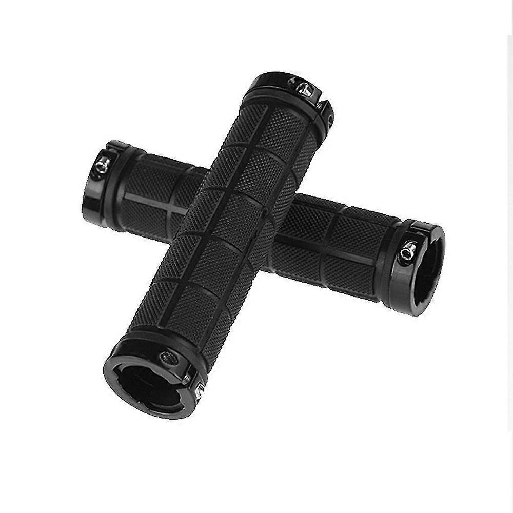 Pair of Ergonomic Non-Slip Soft Rubber Bike Grips, Grip for MTB Bicycle(Black)