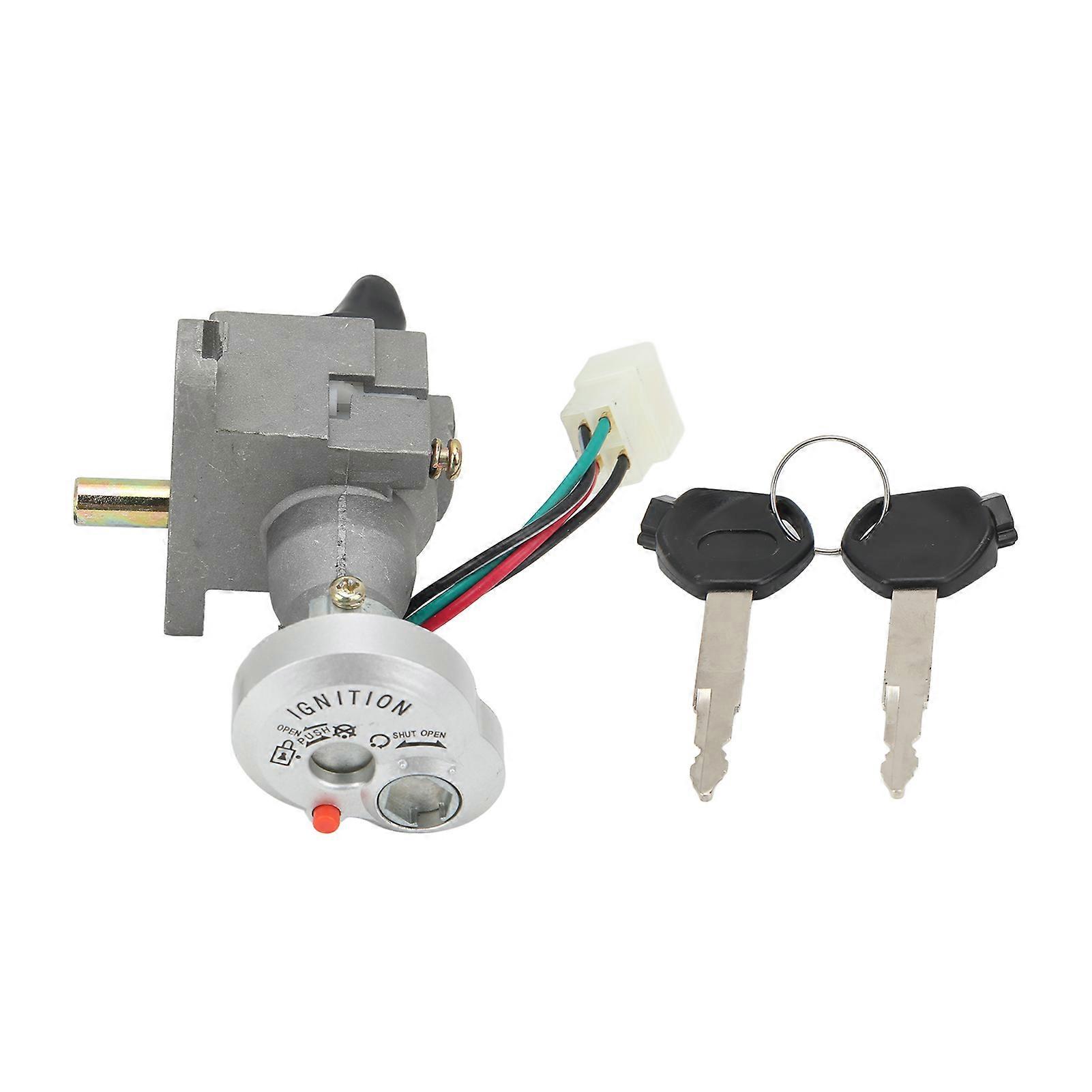 Steel Alloy Ignition Switch Motorcycle Accessories with 2 Keys Anti Theft Lock Replacement for JOG 100 NO.11359