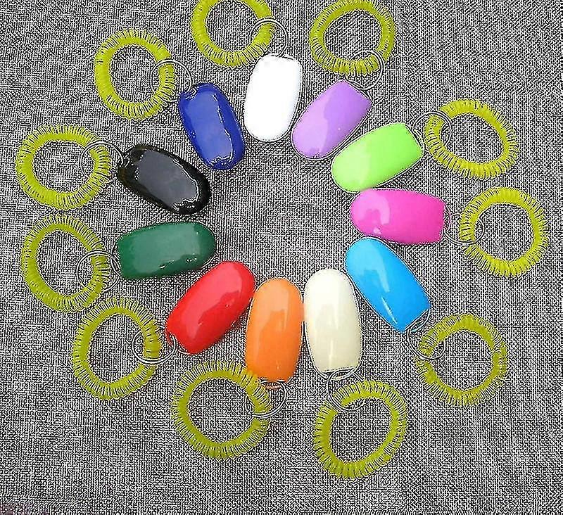 10 Pcs Dog Clicker Multi-color Pet Training Clicker With Wrist Strap For Dog Cat Horse