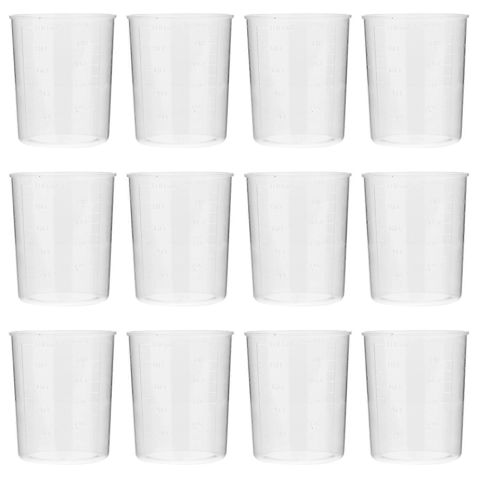 40Pcs 100ML Graduated Measuring Cup Liquid Measuring Cup Set for Laboratory