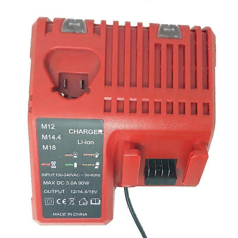 For Milwaukee 10.8-18v Charger M12 M18 Power Tool Li-ion Battery Dual Charging Port Eu Au Us Uk Plug Multi-voltage