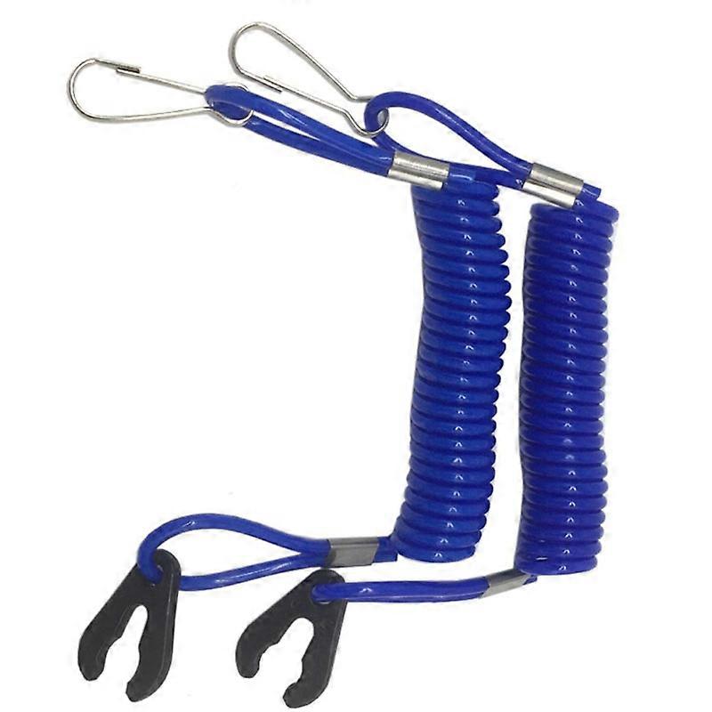 2pcs Safety Tether Jet Ski Safety Lanyard Tether Cord Boat Outboard Engine Safety Tether Kill Switch