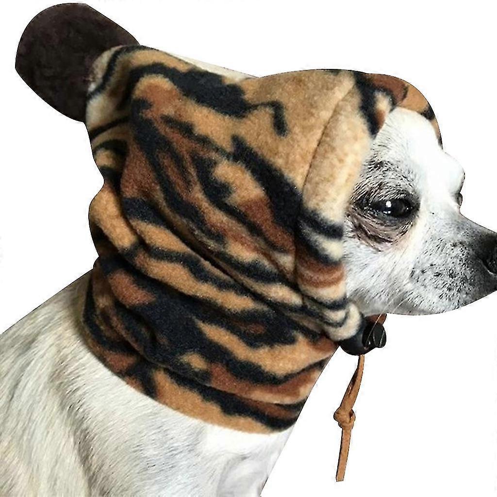 Dog Fleece Winter Warm Hat Outdoor Ear Protects Hat Solid Color Drawstring Hat