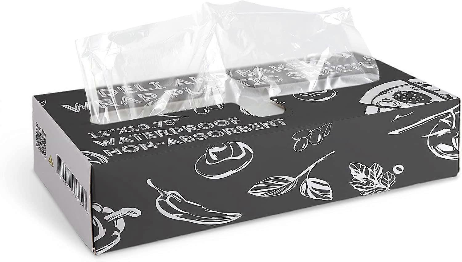 Pack of 2000 Deli and Bakery Wrap Plastic Sheets 12 x 10 3/4. Pop-Up Poly Sheets 12 x 10.75 . Food Wrapping Sheets for Foodservice Applications; Sandw
