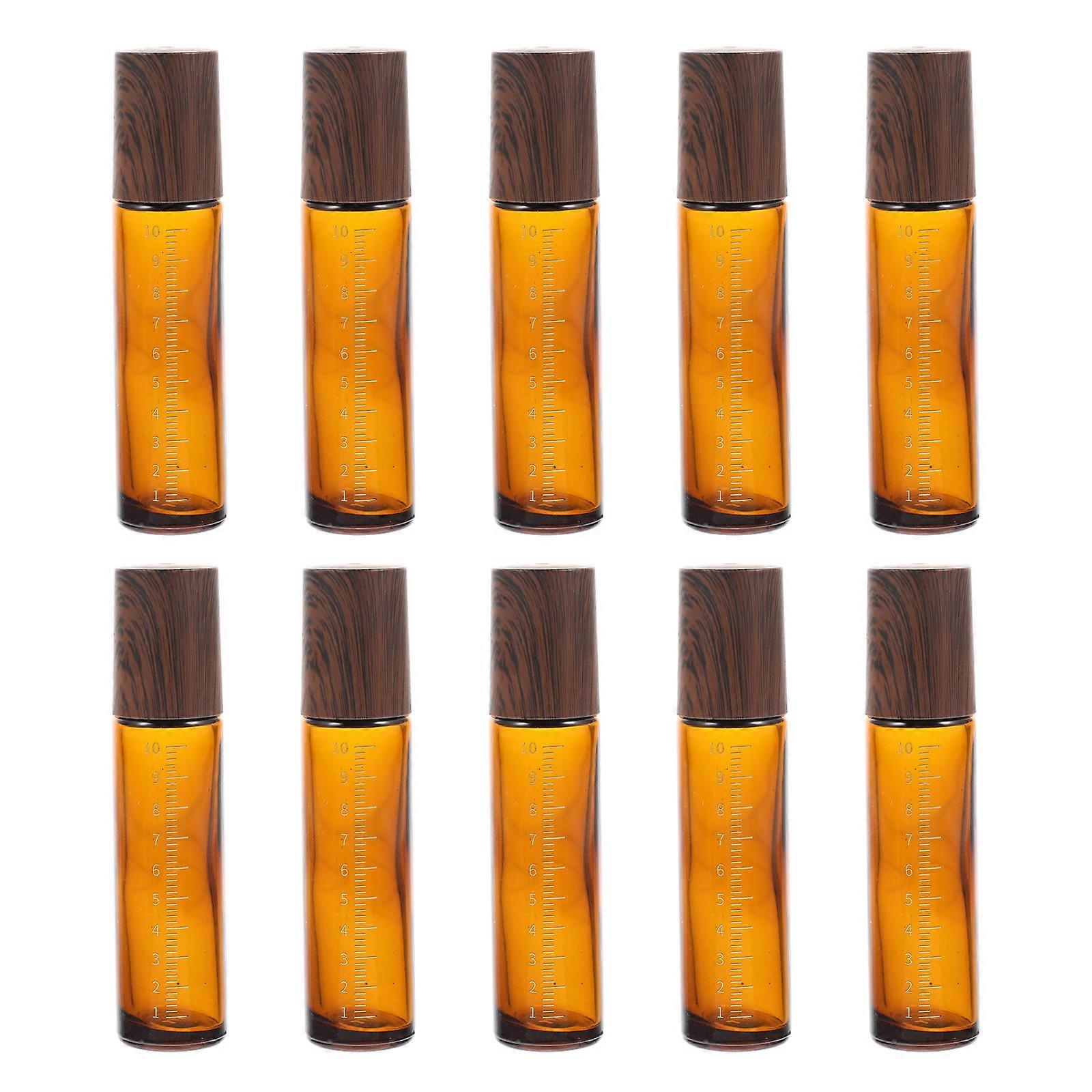 10 st. eteriska oljerullar, glasrullar, parfymflaskor, tomma eteriska oljeflaskor