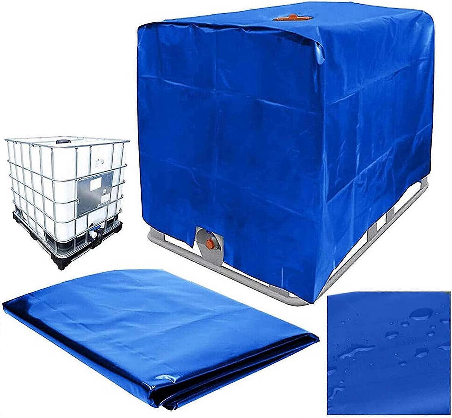 Ibc Schutzhülle Wassertankabdeckung Ibc Tank 1000L Staubdicht Wasserdicht Für Gartencontainer 1000L Wassertank, Blau