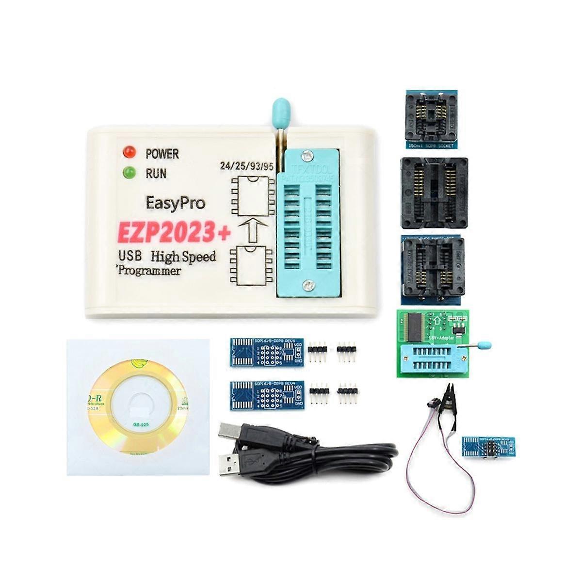 EZP2023+ High-Speed SPI FLASH Programmer EZP2023 Support 24/25/93/95 EEPROM Bios 25T80 Burning Offline Copy