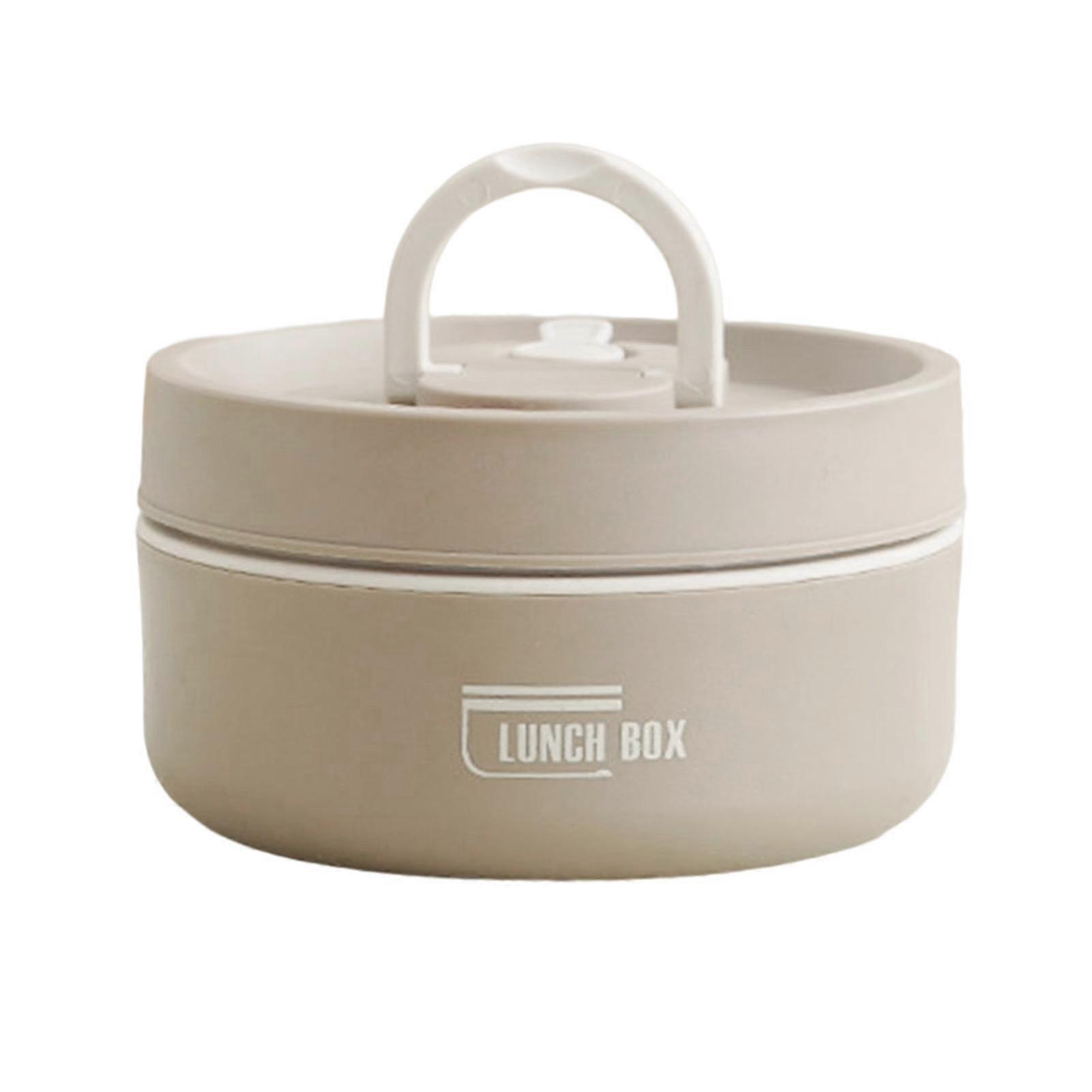 Thermal Lunch Box With Lid Leakproof Lunchbox With Folding Handle Dishwasher-safe For Kids Students Adults