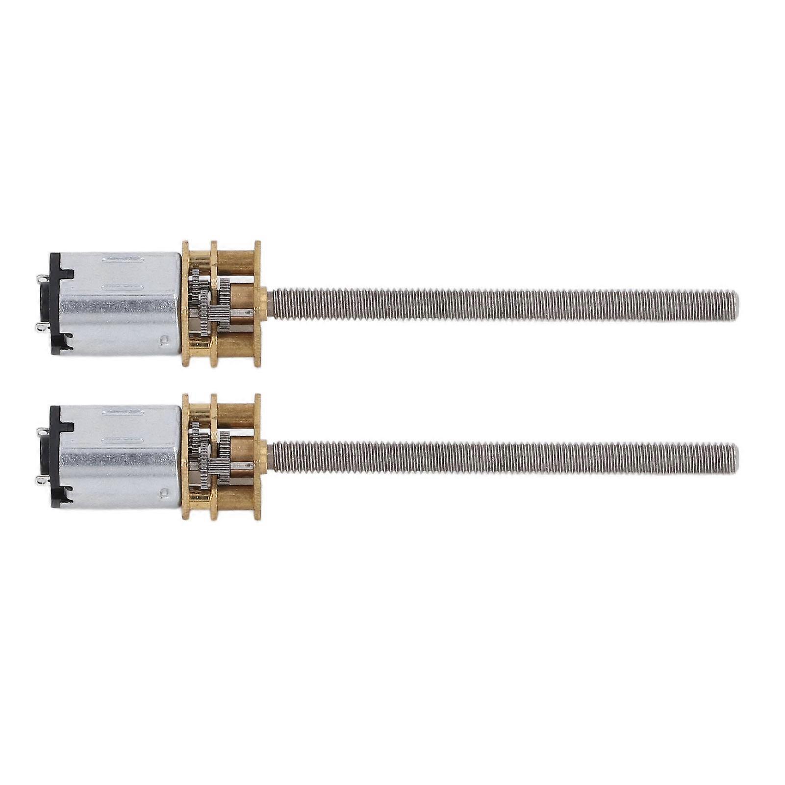 2Pcs DC Geared Motor Copper 30RPM Impact Resistance Low Noise Reduction Motor DC6V M4x55mm