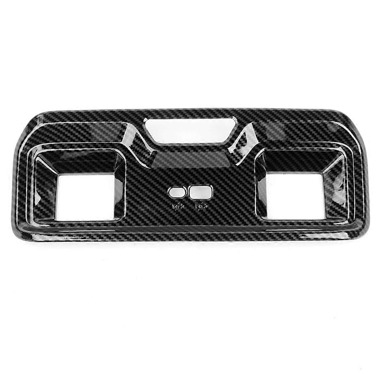 For / 2022 2023 2024 Rear Outlet Cover Trim Accessories ABS Carbon Fiber