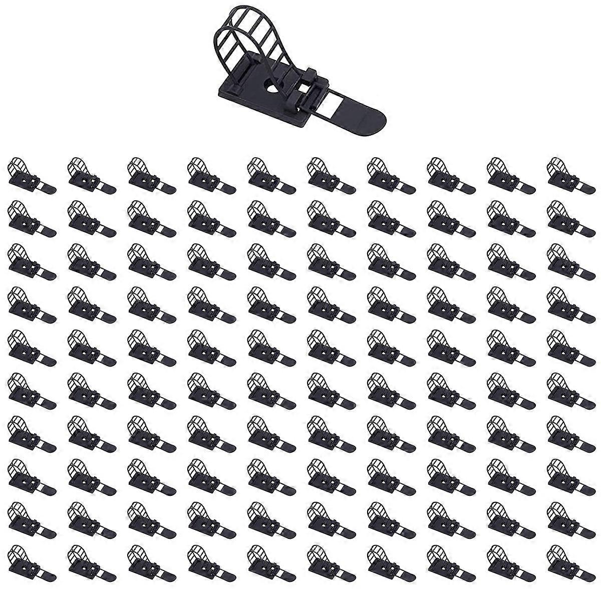 Cable Strap Ties Clips Adjustable Nylon Organizer with Adhesive Tape