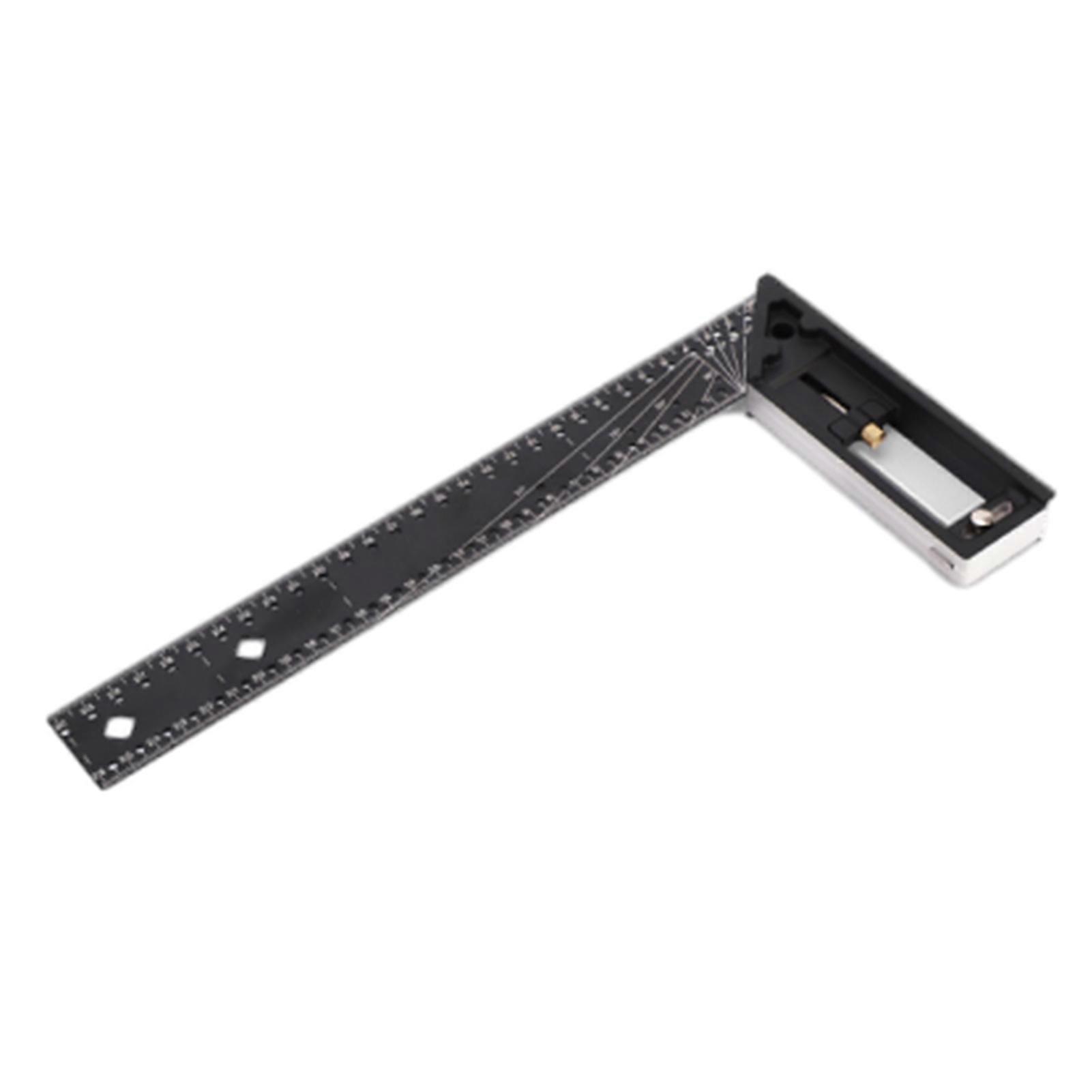 Aluminum Alloy 45 Corner Right Angle Ruler High-Precision Lightweight Ruler for Carpenters