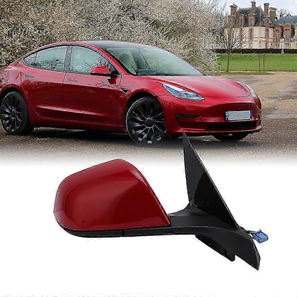 Fantástico espejo retrovisor eléctrico lateral RHS para Tesla Model 3 M3 2021-2023 con memoria caleteada