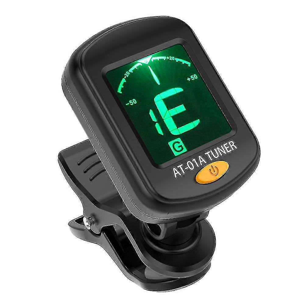 Klipsbar elektronisk digital gitarstemmer for kromatisk fiolin ukulele picker LCD-skjerm