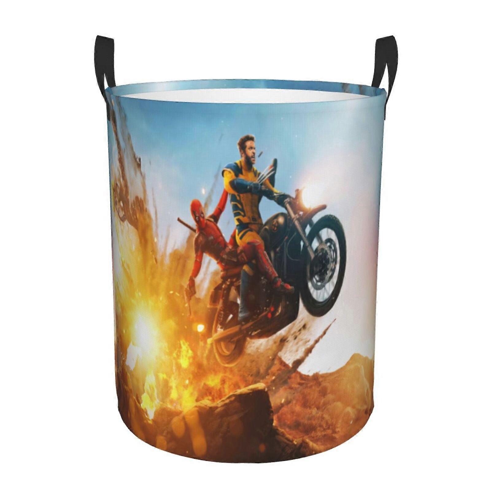 Deadpool &amp; Wolverine Laundry Basket, Collapsible Laundry Hamper, Dirty Clothes Hamper,Waterproof Clothes Hamper,Fold-SYS26286