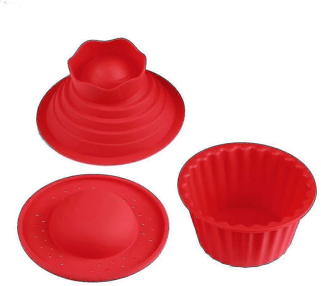 Giant Cupcake Mould, 3-delig - Rood