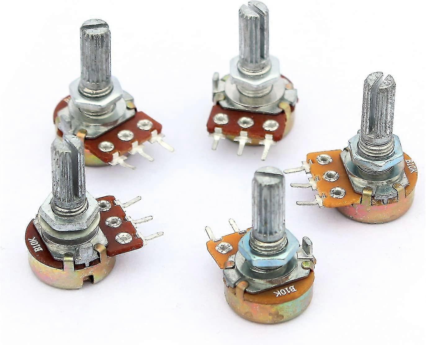 5x Potentiometer B10k 10k Ohm Single Linear Taper Rotary