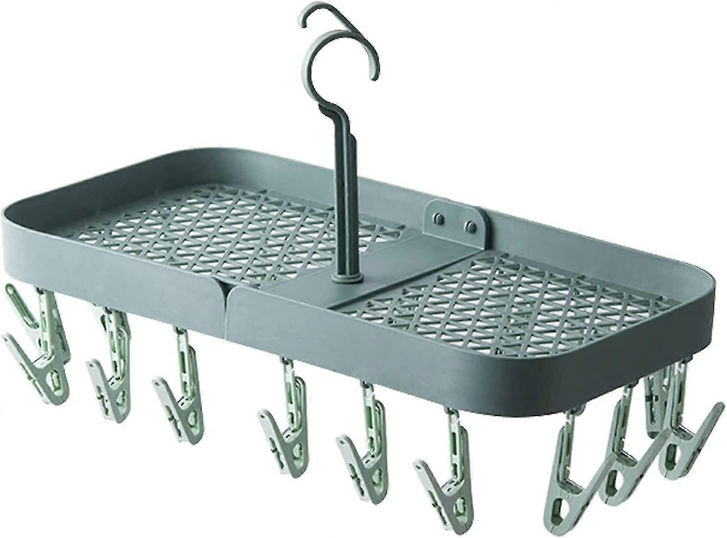 Multi-functional Drying Rack With Multiple Clips Sock Hanger Drip Hanger Underwear Rack Underwear Hanger Foldable Hanger For Drying Student Dorm