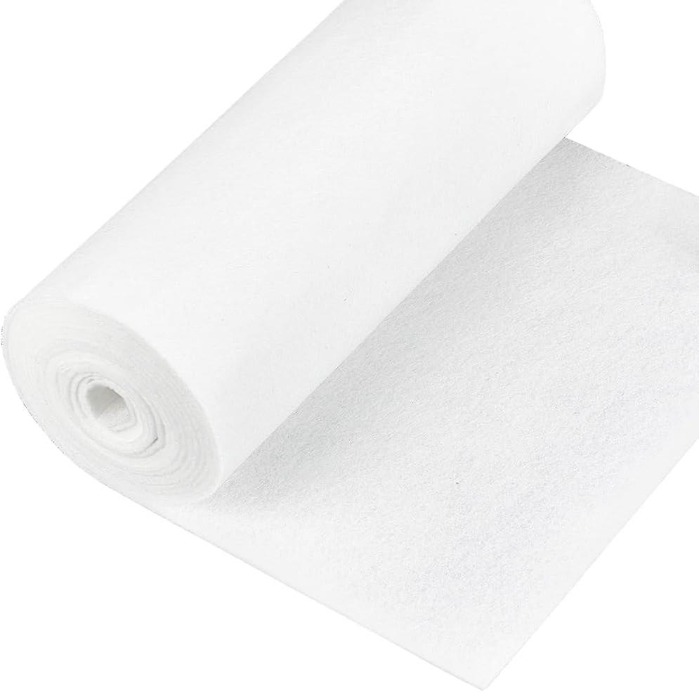 118x9.4inch Felt Fabric Roll White Craft Felt Fabric Polyester Felt Roll for Felt Table Mats DIY Craftwork Sewing and Patchwork 2mm Thick
