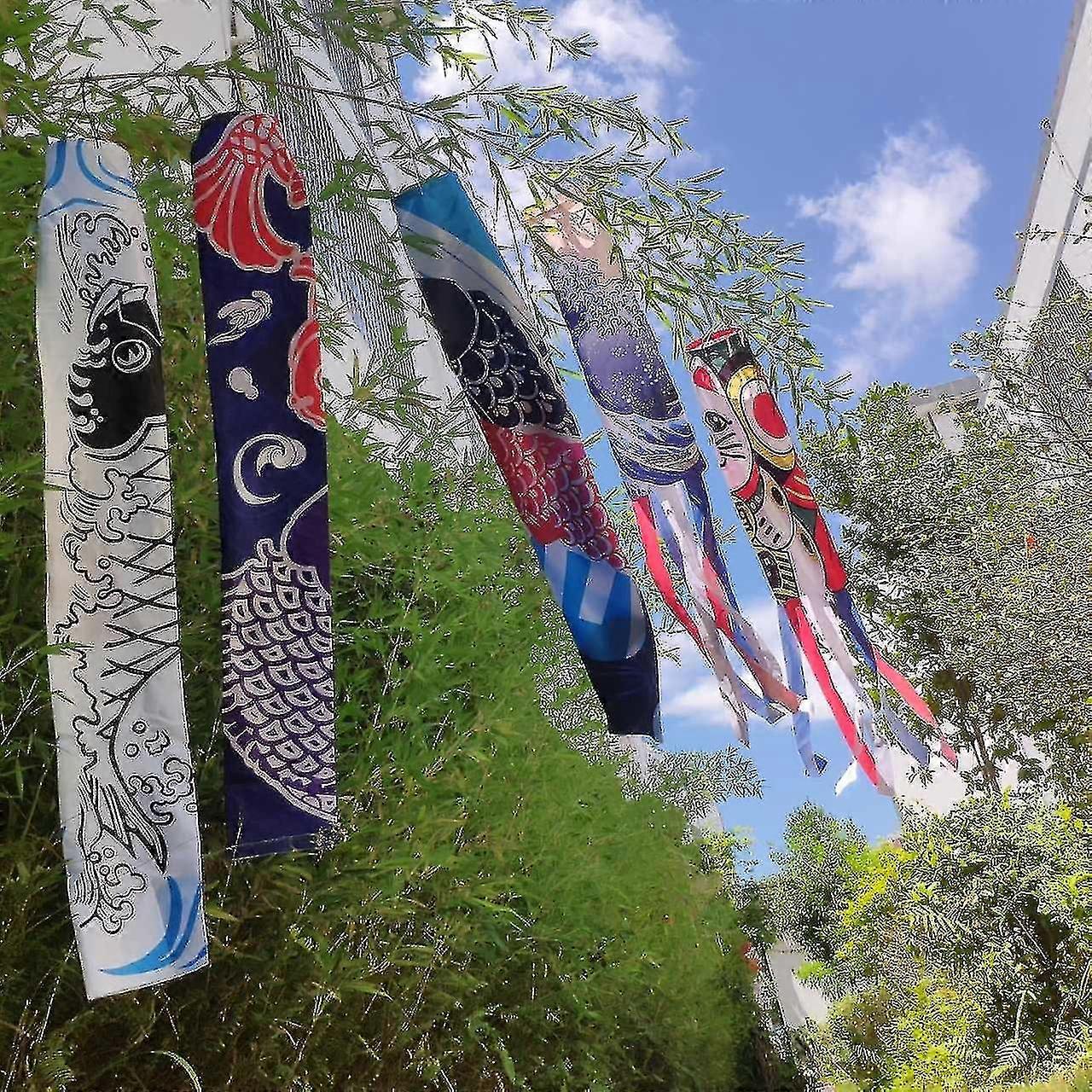 Hot 70cm Japanese Carp Spray Windsock Streamer Fish Flag Koinobori Kit-size,color40cmgreen