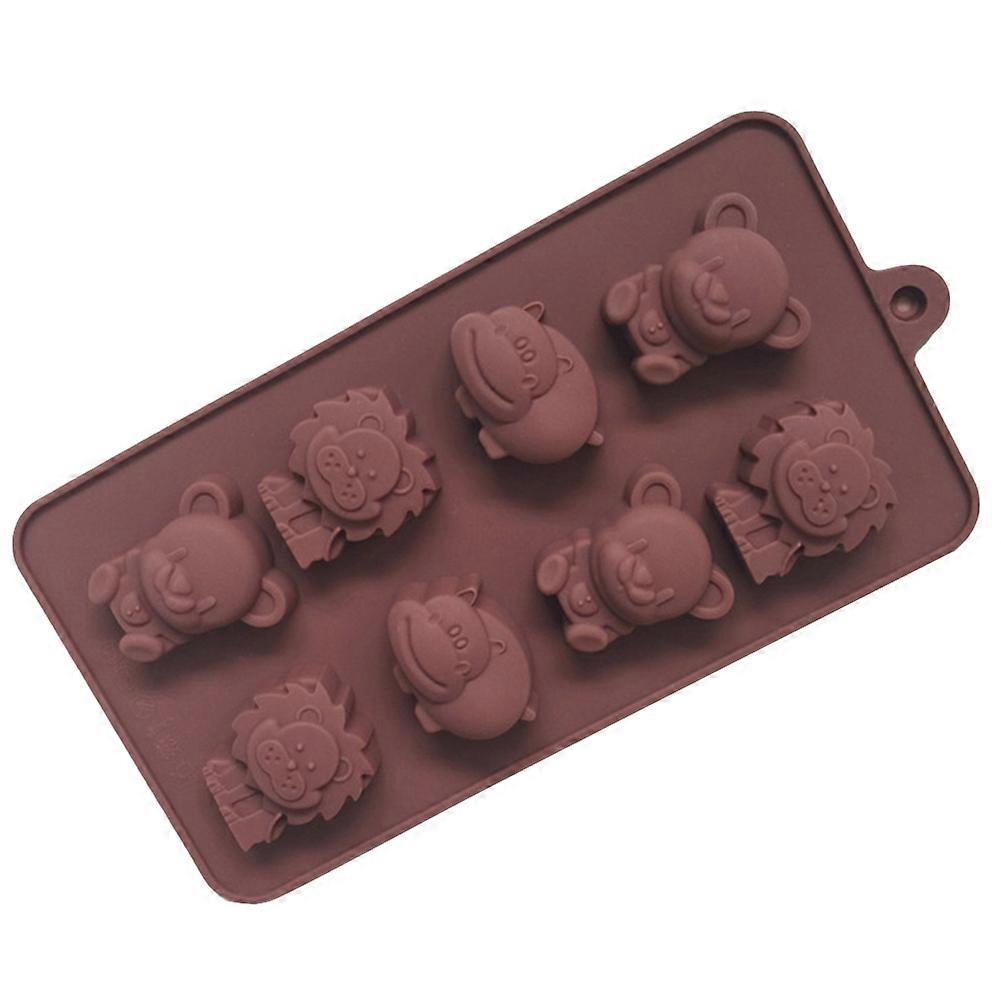 8 hålighet björn flodhäst lejon form kaka form bakplåt bricka choklad bakverk KAESI