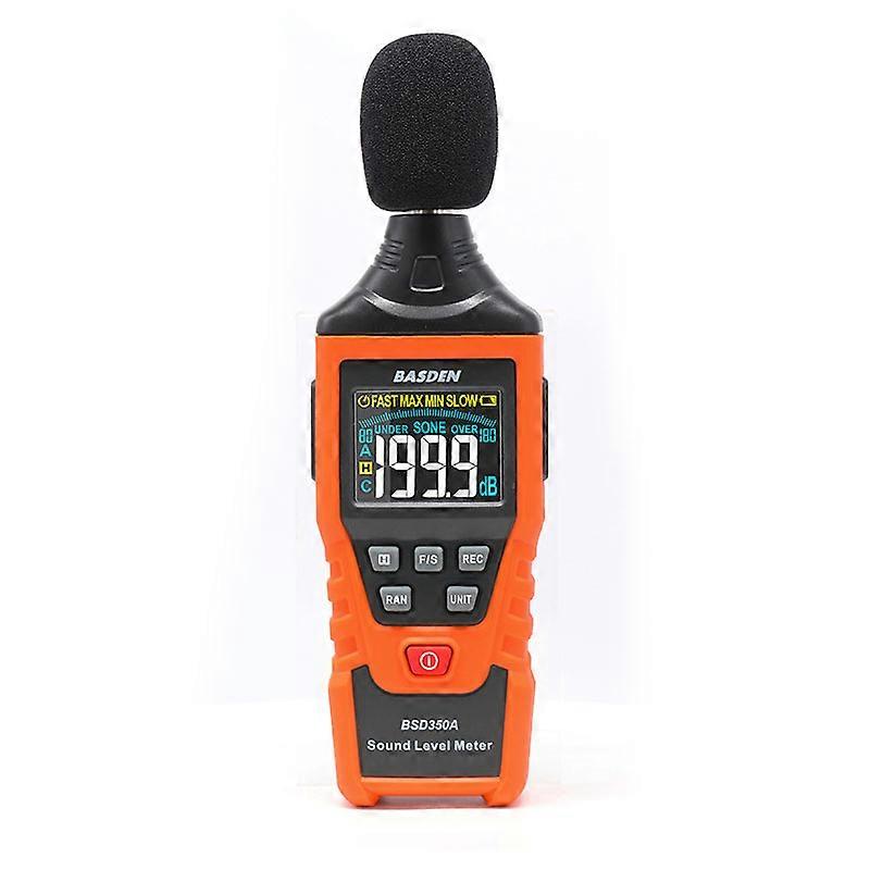 BSD-350A Digital lydnivåtest Støymålermåling 30-130dB dB-test med HD-fargeskjerm