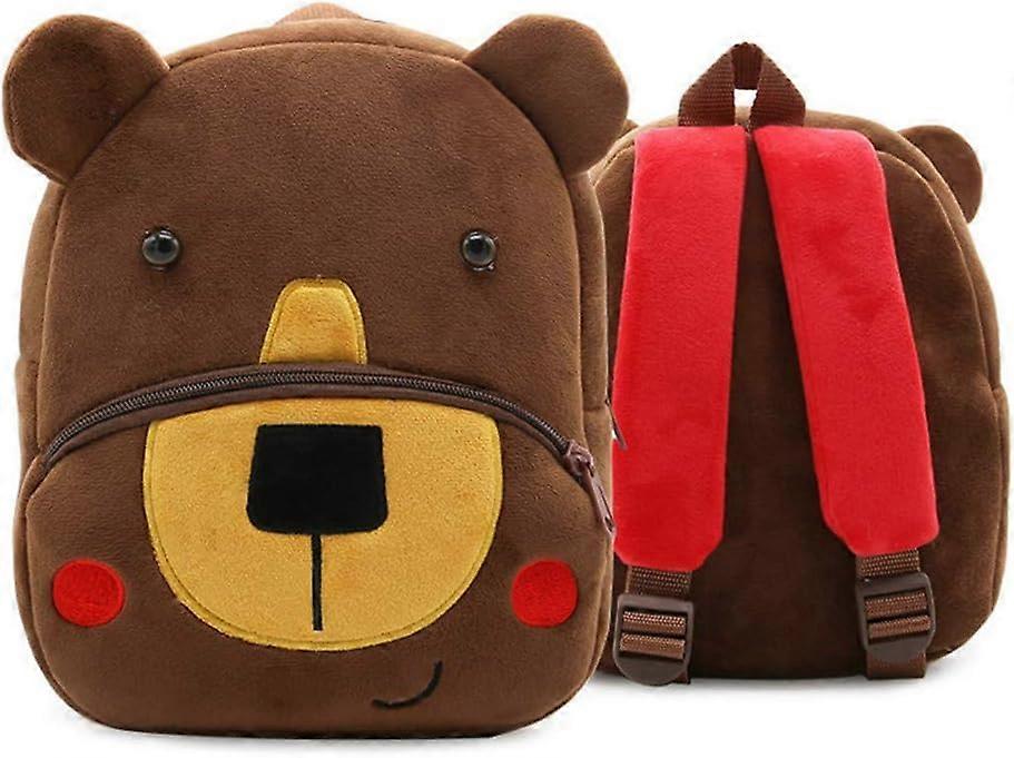 Cute Toddler Backpack Stuffed Animal (Coffee Bear)