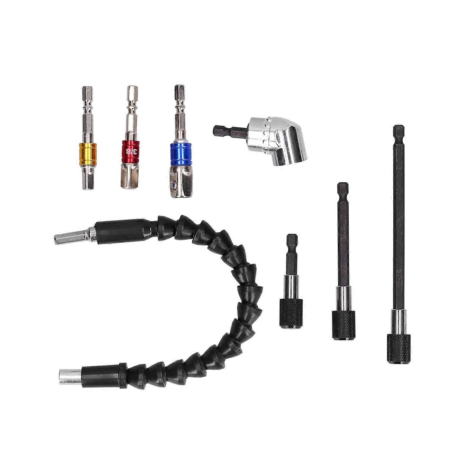 105 Degree Right Angle Drill Attachment Alloy Sturdy Durable Convenient Efficient Hex Shank Drill Nut Driver Bit