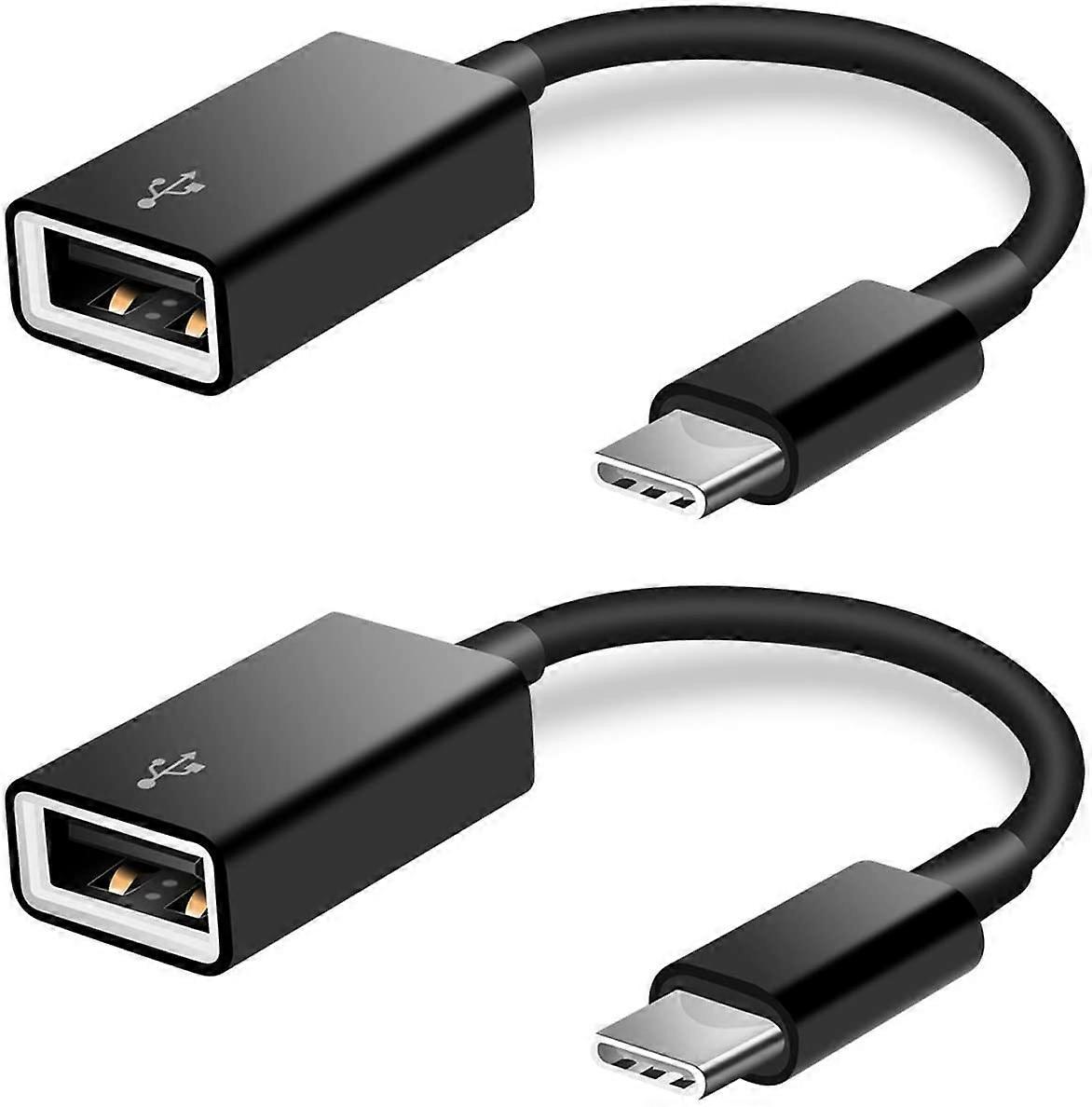 2-pakning USB C til USB 2.0-adapter Type-C OTG-kabel Type C hann til USB A kvinnelig adapter kompatibel
