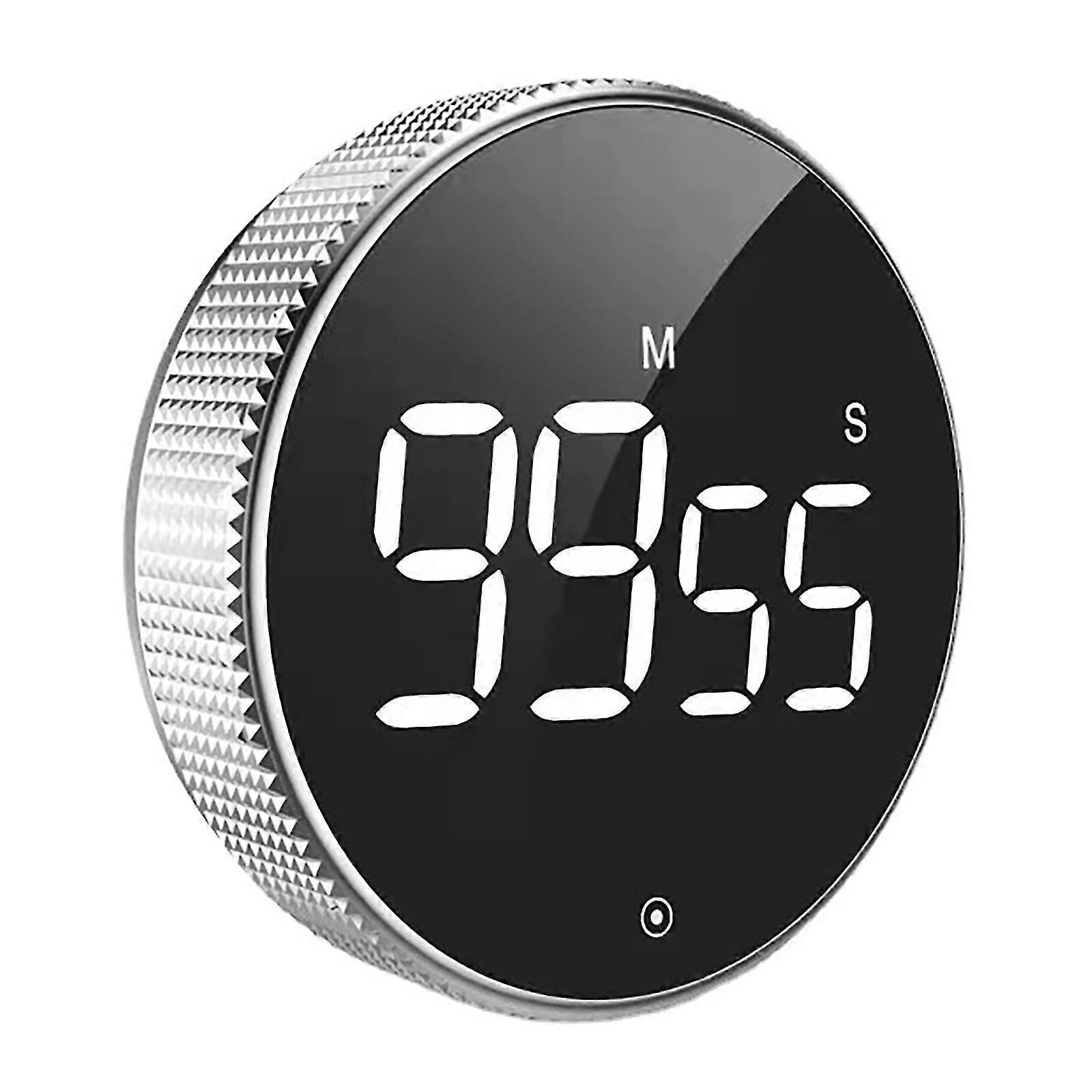 Digital magnetisk Led Countdown Timer Stoppur Runt svart Kökslarm
