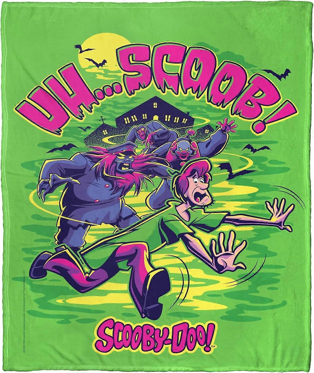 Scooby Doo Silk Touch Kasta Filt, Uh Scoob Var är DuSoft Varm Lätt Mysig Plysch Dragon Plädar för Sovrum Soffa Heminredning Presenter för kvinnor