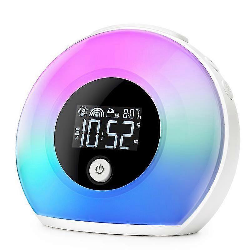 Wake Up Light light alarm clock with bluetooth speaker, alarm clock children with night lamp