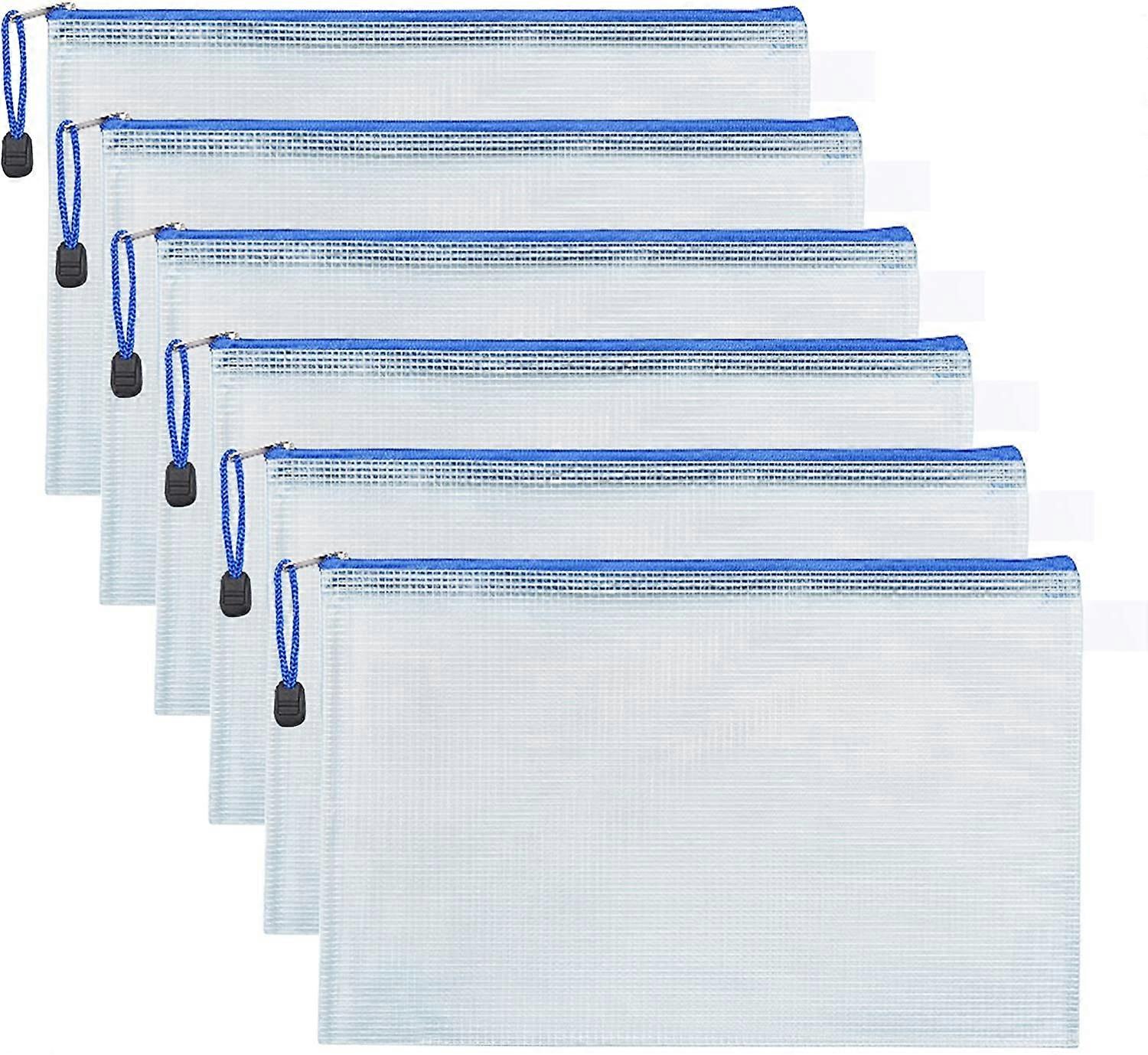 Heytea Mesh Zipper Pouch Document Bag Plastic Zip File Folders Weatherproof Large Stylish Multipurpose Organizer Folder for School and Office Supplies