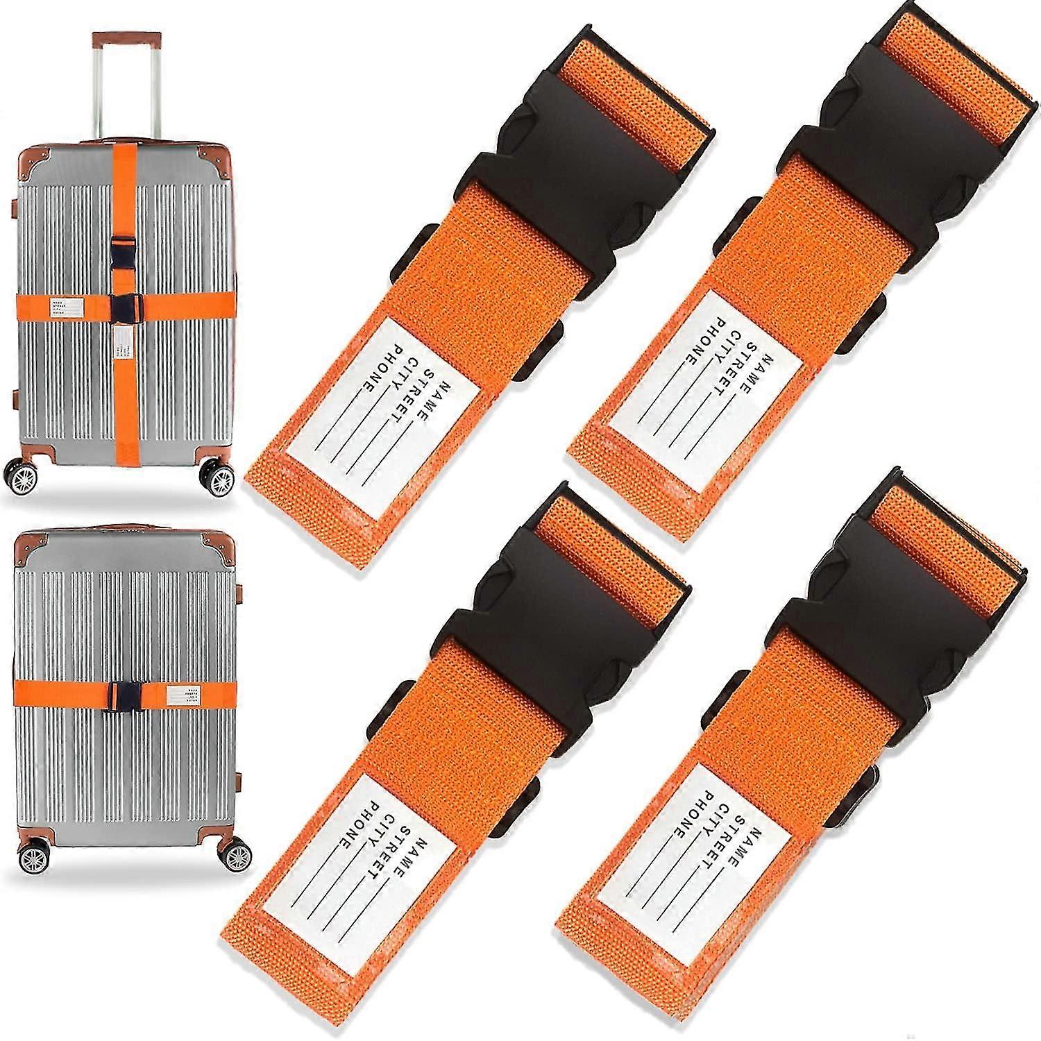 Luggage Straps For Suitcases - Adjustable Packing Belts