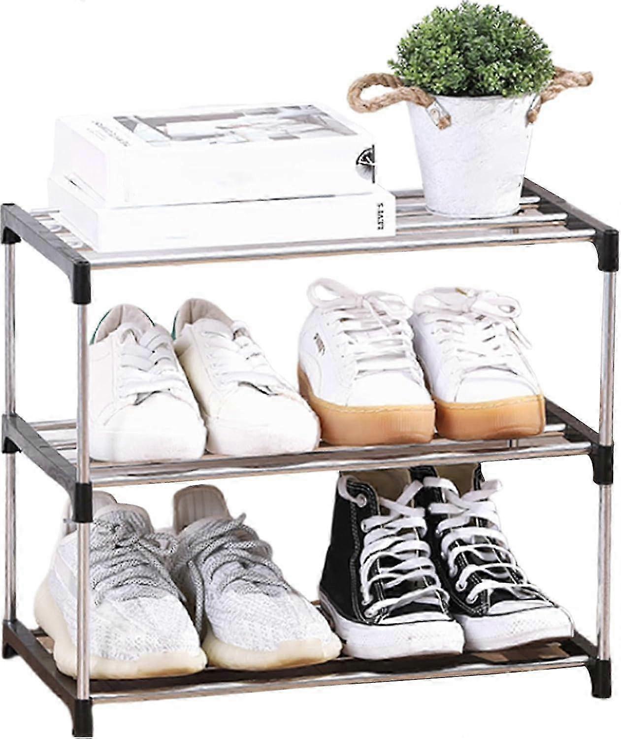 Portable Shoe Rack - Skinny Shoe Rack With Multi-layer Storage,Expandable Corner