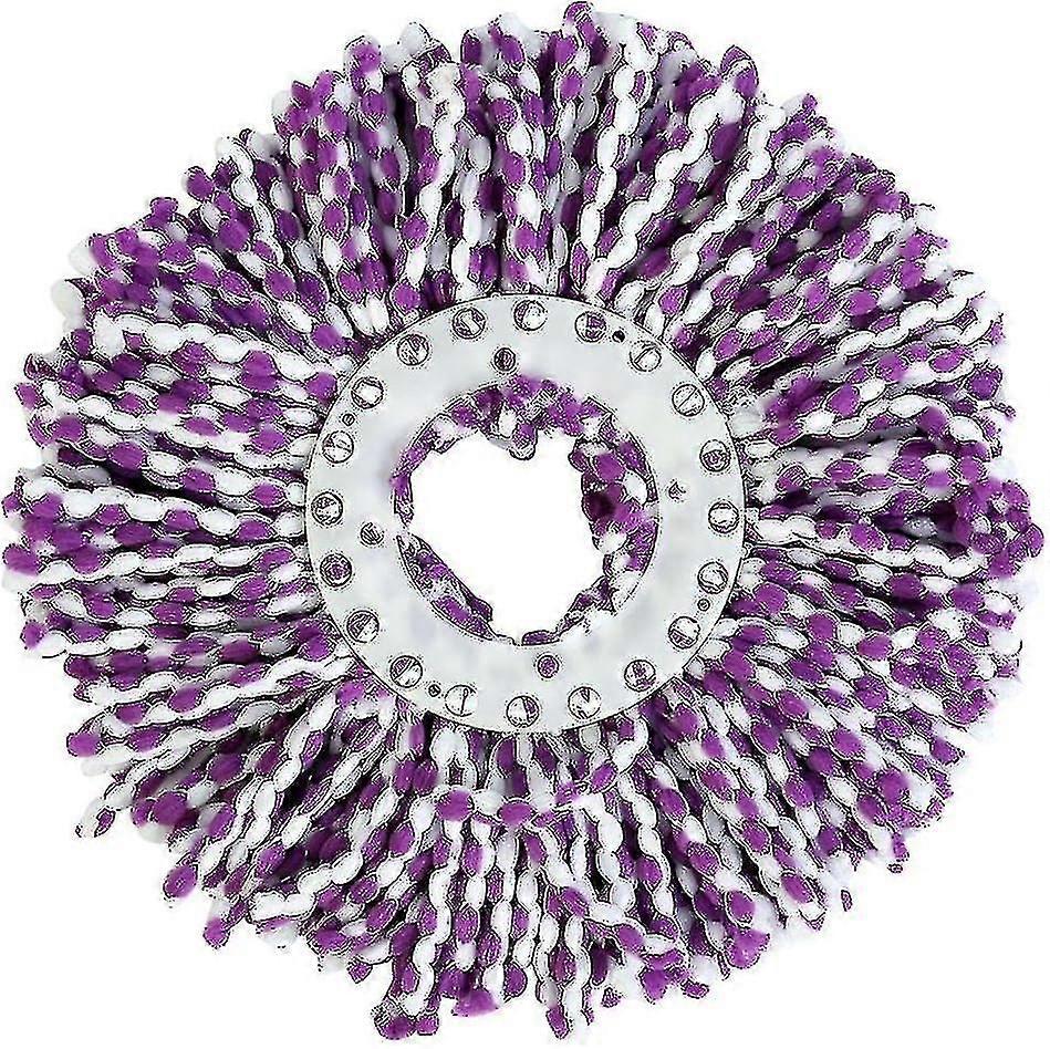 2-Pack Round Microfiber Mop Head Replacement for Universal 360 Rotation, Highly Absorbent Hardw