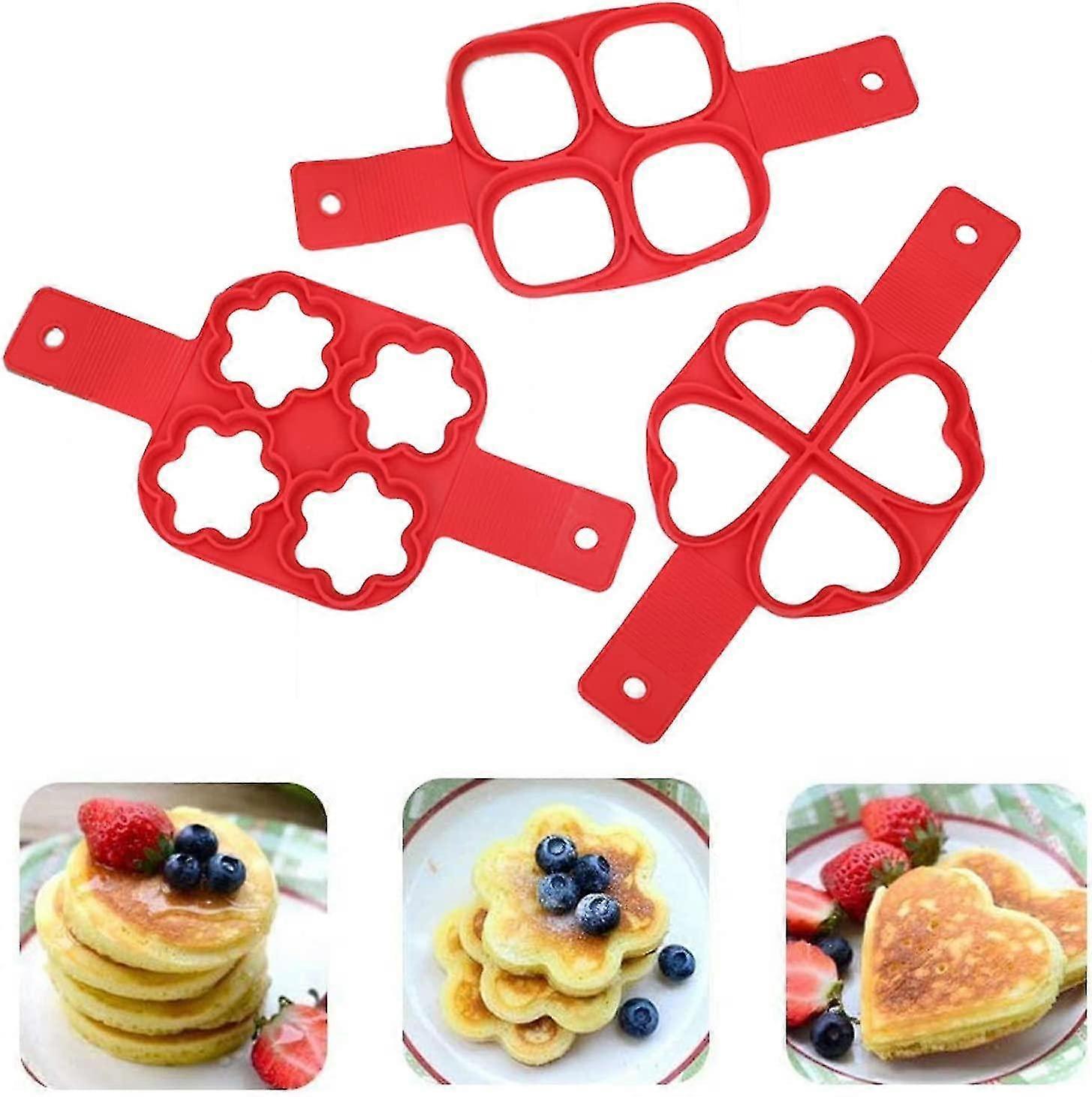 Non-Stick Silicone Pancake Mold Kitchen Tool Ring Maker Silicone Baking Cake Egg Ring Pancake Baking