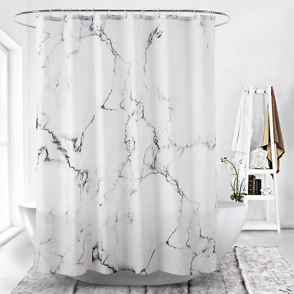 Waterproof Fabric Shower Curtain - Marble Pattern - Washable Polyester - 180 x 200 cm