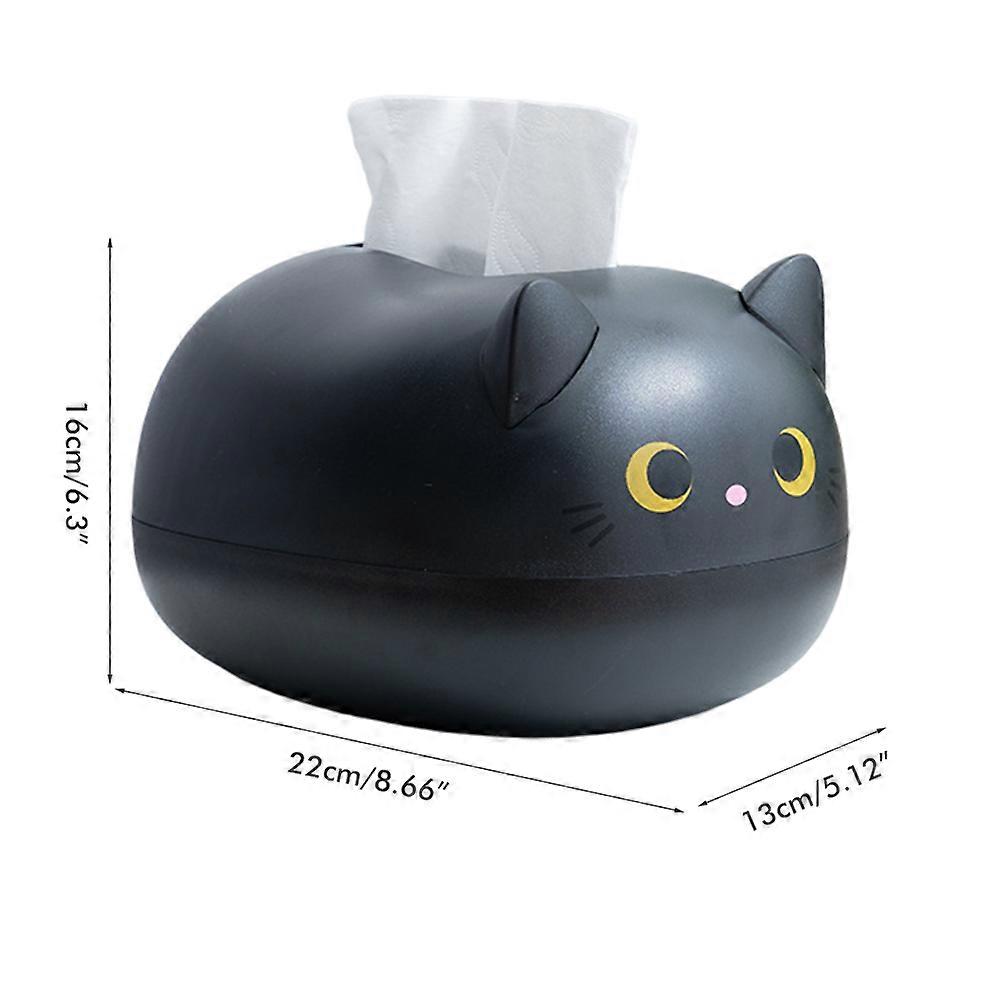 Cartoon Cat Tissue Box Desktop Paper Napkin Storage Box Paper Container Home Decoration_