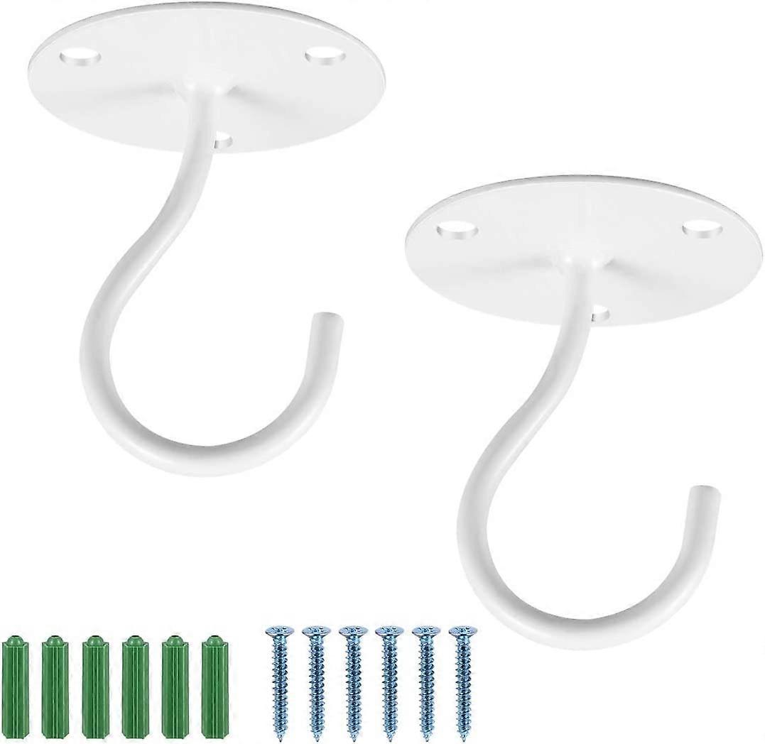 2PCS Ceiling Hook for Hanging Plants Heavy Duty Wall Mount Screw in Ceiling Hook