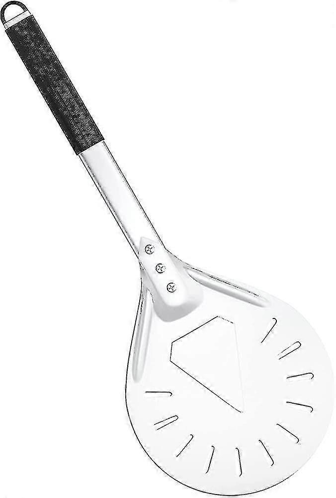 Perforated Pizza Peel, 8 Inch Pizza Pusher, Aluminum Pizza Paddle With Non-slip
