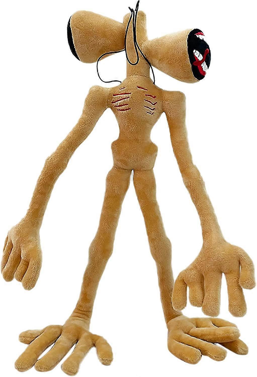 مزدوجة رئيس أفخم لعبة صفارة الإنذار رئيس محشوة دمية قابلة للانحناء الوحش المخيف لطيف الزينة عيد الميلاد حفلة عيد ميلاد الأطفال هدايا 55cm / 21.65in