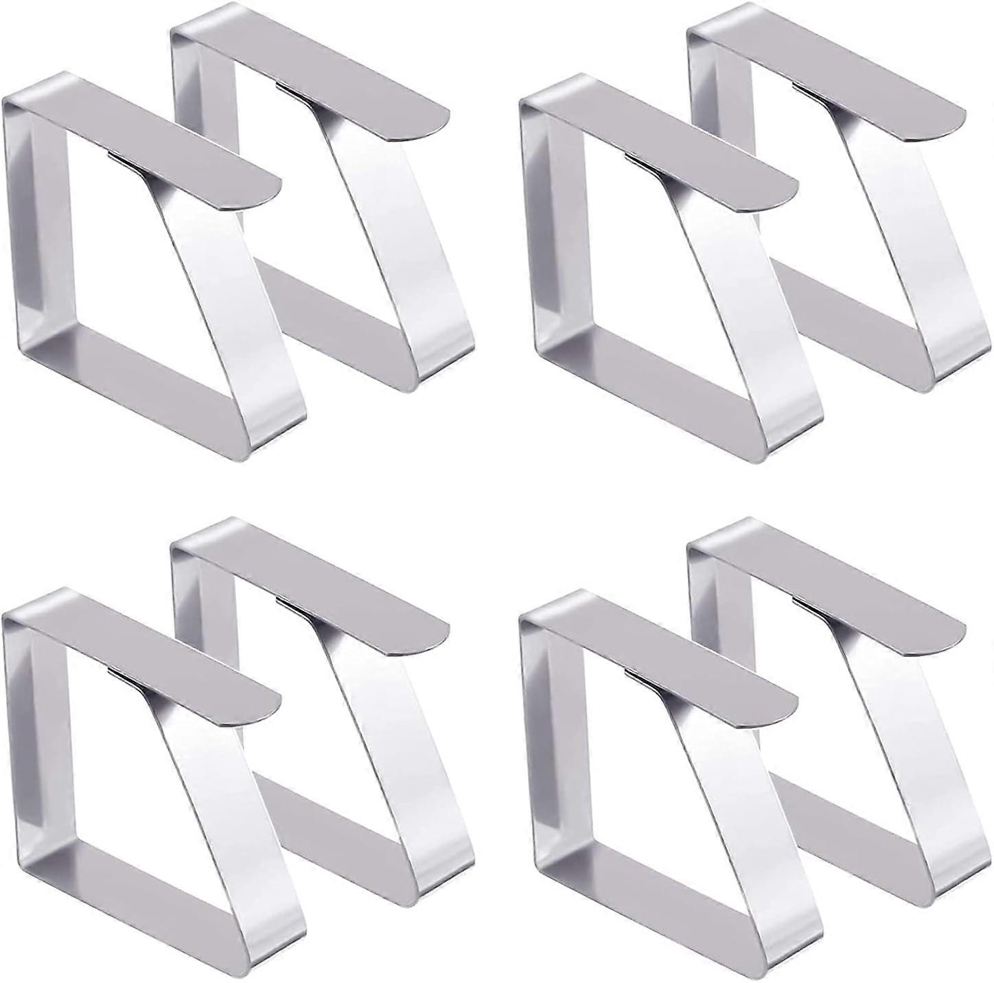 8-pack utomhusdukklämmor - rostfritt stål