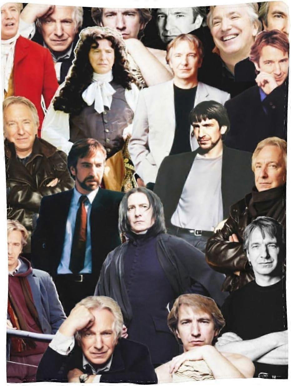 بطانية آلان ريكمان لينة ومريحة الصوف رمي البطانيات لأريكة سيارة التخييم اليوغا السفر الديكور المنزلي مريحة أفخم بطانية الشاطئ هدية