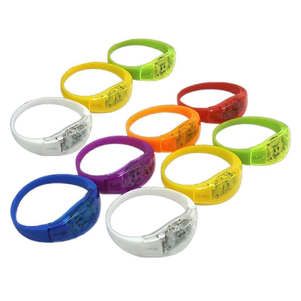 10pcs Sound Control Concert Voice Control LED Light Bratari Bangle Flashing