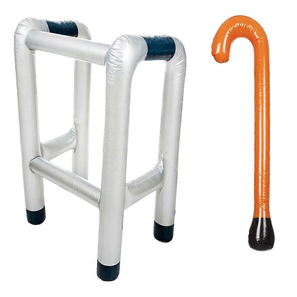 2 stuks opblaasbare Walker Blow Party Favor Party Zimmer Frame Opblaasbare Wandelstok