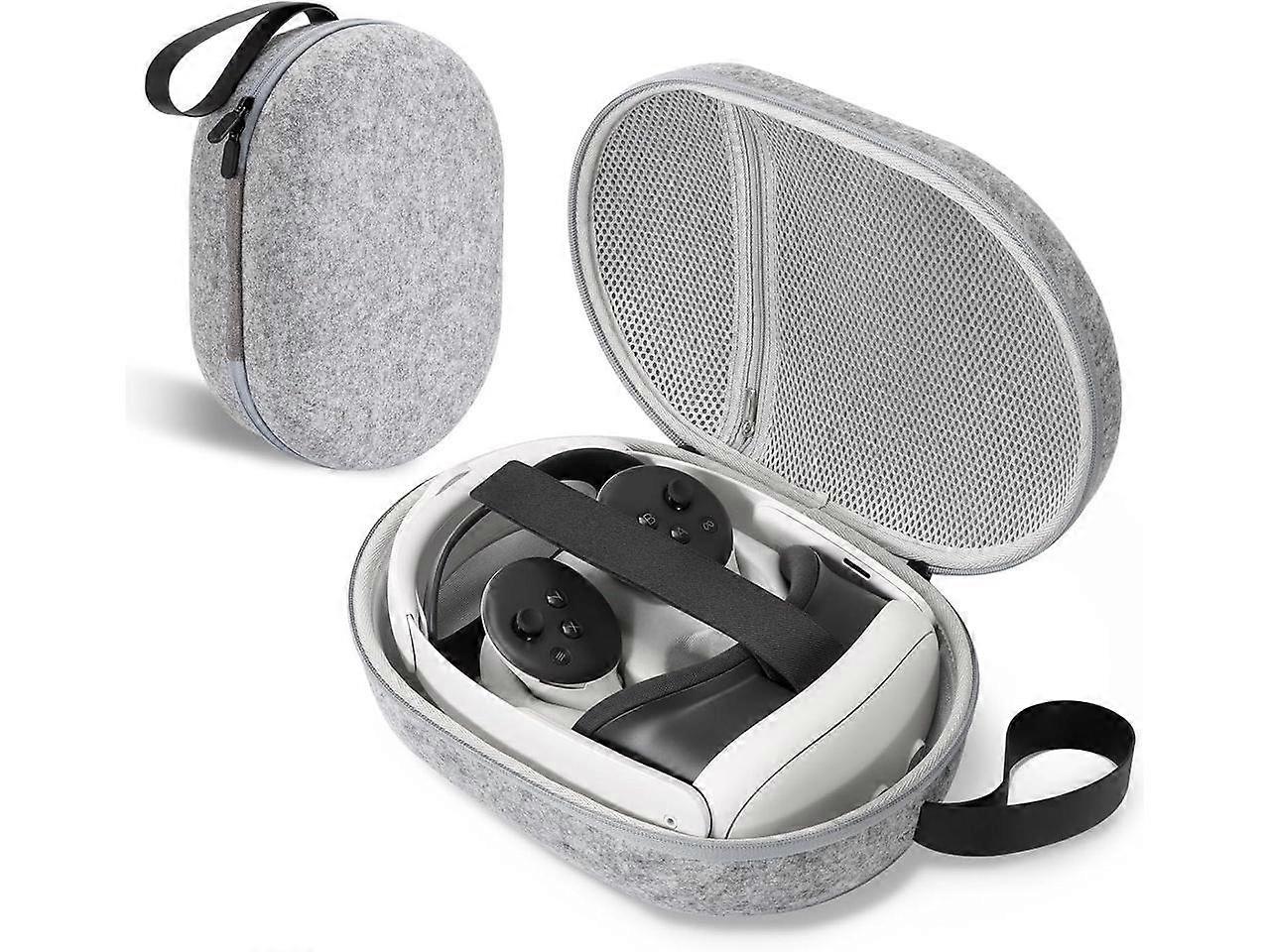 Hard Carrying Case for Meta Quest 3 - Compact design, Multiple Compartments for Elite Version VR Headset, Controllers and Accessories, Travel with Pro