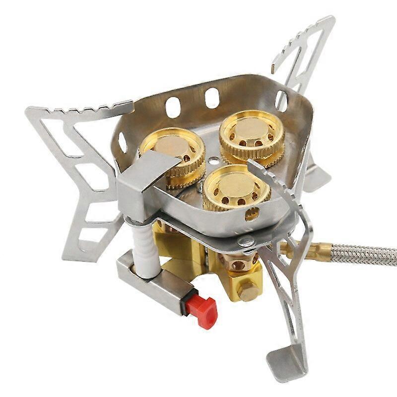 Lixada 12800W التخييم موقد الغاز الموقد المحمولة الفولاذ المقاوم للصدأ فرن في الهواء الطلق مع وعاء قابل للطي مضاد للانزلاق تقف لمواقد الطبخ المحمولة للمشي لمسافات طويلة